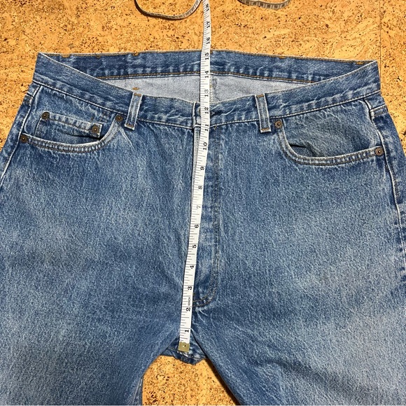 Levi’s 501 Vintage 1986 Buttonfly Cropped Jeans Sz W38 L23 - Picture 14 of 16